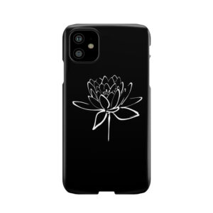Lotus Flower Calligraphy (White) Phone Case