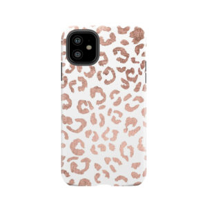 Luxurious Hand Drawn Rose Gold Leopard Print Tough Phone Case