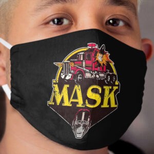 M.A.S.K|1980's Cartoon|Kids 1908's|Animation|Retro|Worn Look 1980s Design| Cloth Face Mask
