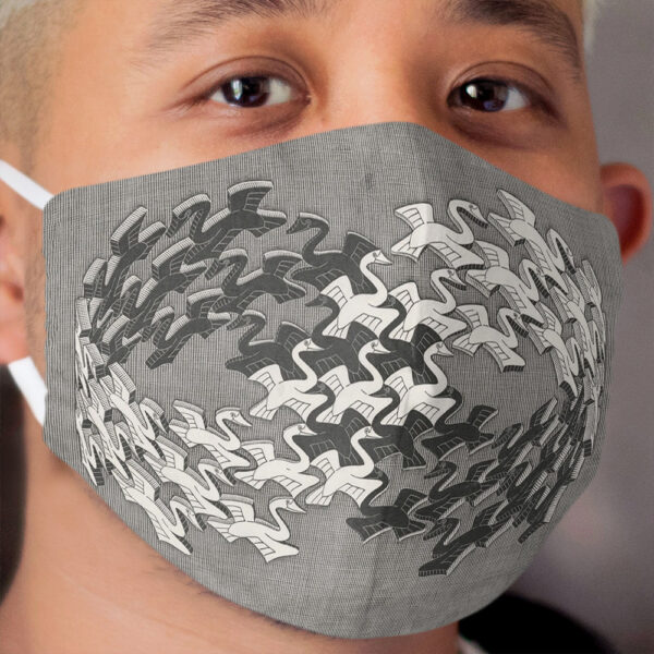 M.C. Escher Swans Cloth Face Mask