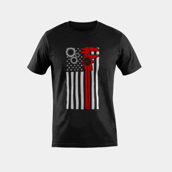 Machinist Flag Tools CNC Machine Operator Machining T-Shirt