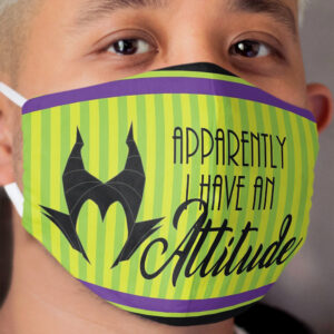 Maleficent Horns Disney Villains Apparently I Have An Attitude Design Cloth Face Mask
