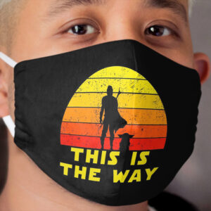 mando retro this is the way and the baby vintage Cloth Face Mask