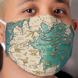 map of the supercontinent Pangaea Cloth Face Mask