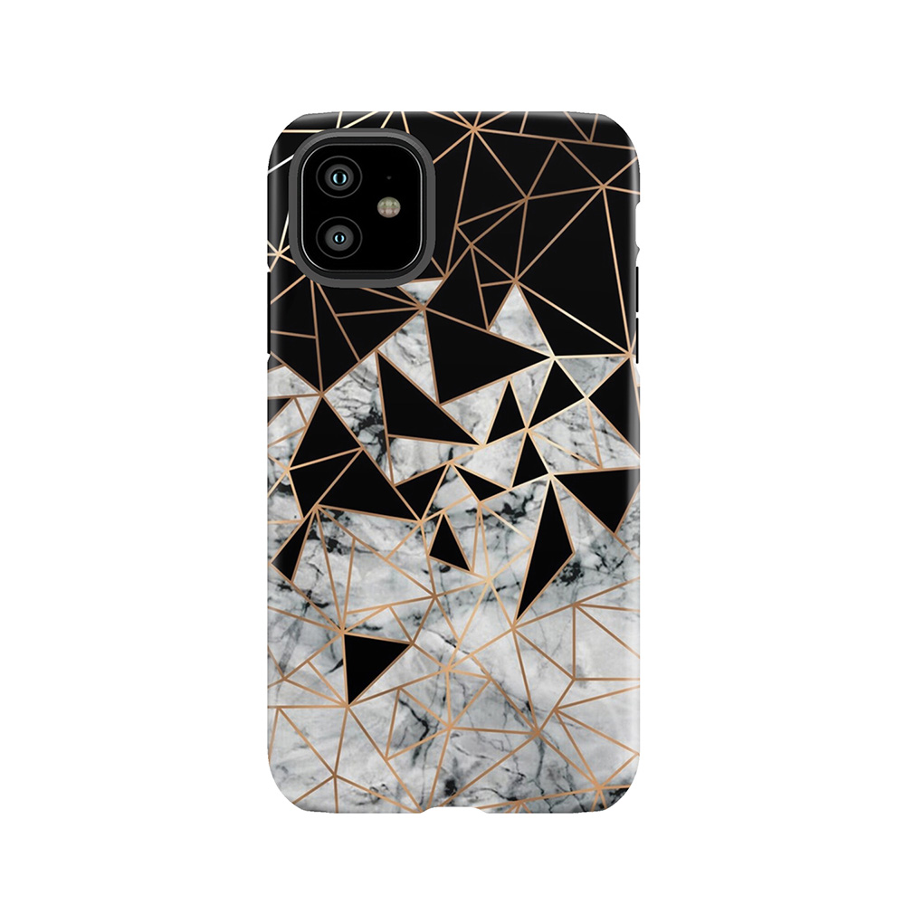 Marble Polygon Pattern Tough Phone Case