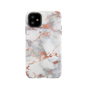 Marble With Rose Gold Streaks Cover Tough Phone Case