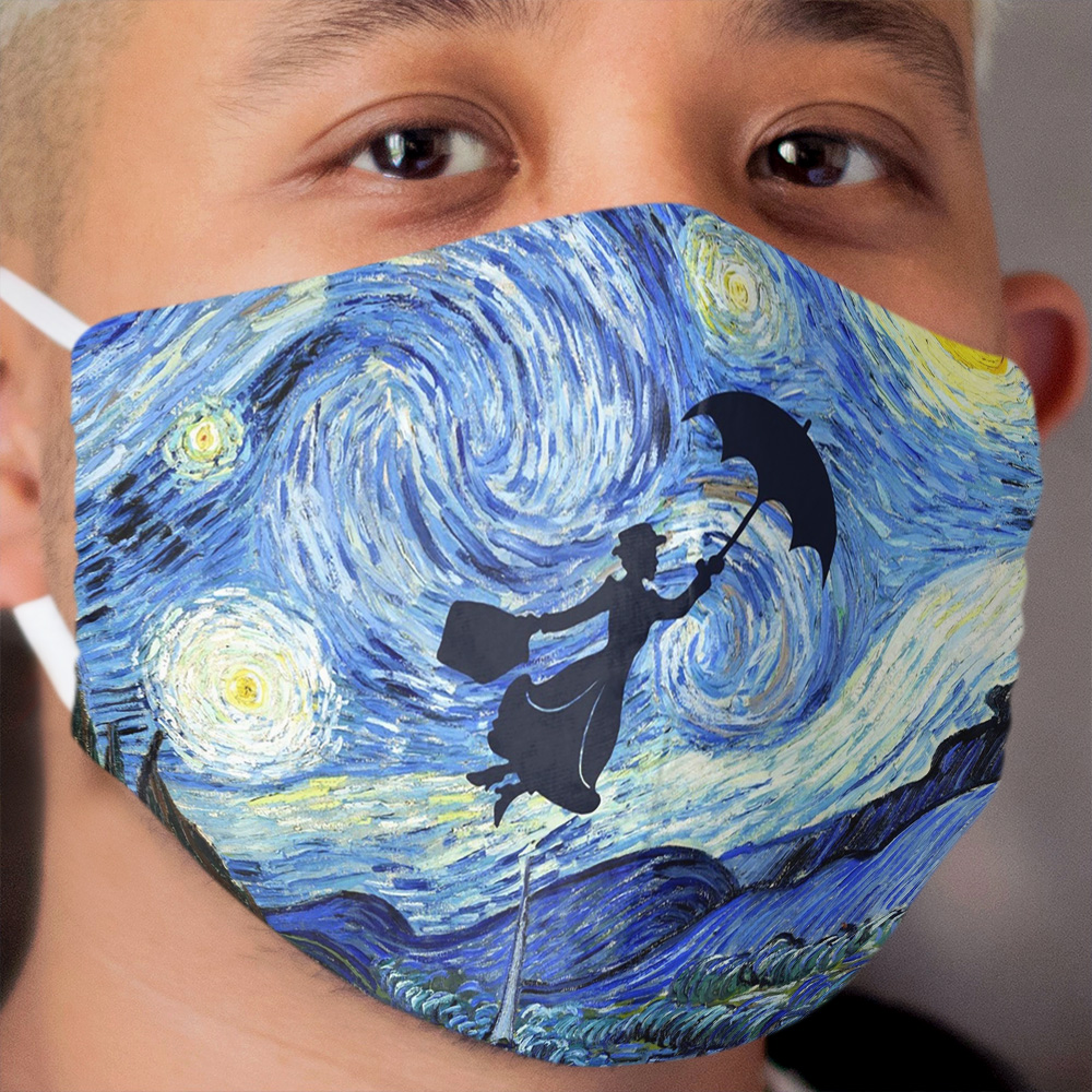Mary Poppins Starry Night Cloth Face Mask