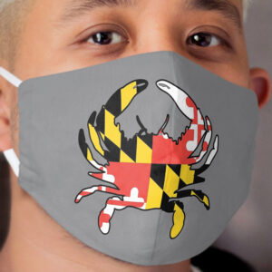 Maryland Flag Crab Cloth Face Mask