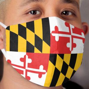 Maryland State Flag Art Design Banner Cloth Face Mask