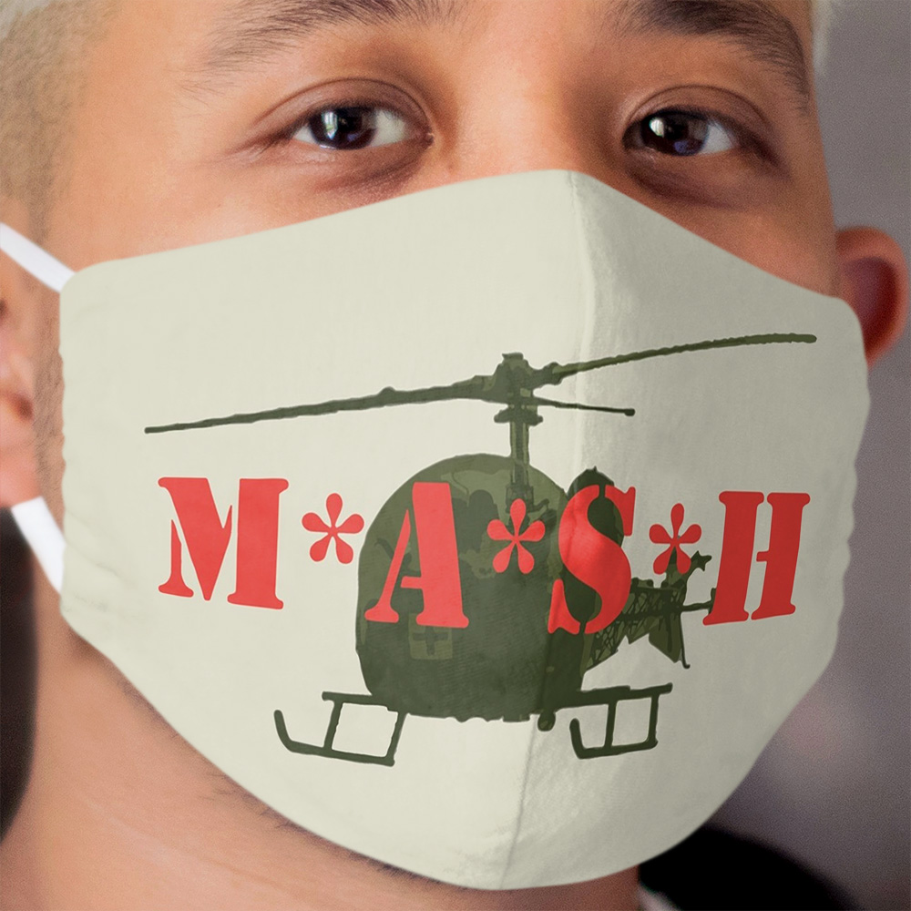Mash Helicopter Retro Vintage TV Cloth Face Mask