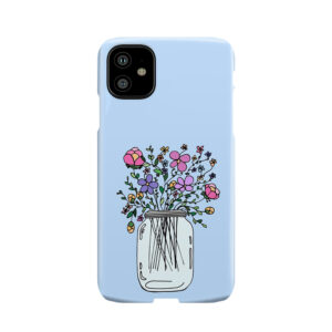 Mason Jar With Flowers Phone Case