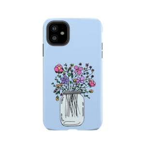 Mason Jar With Flowers Tough Phone Case