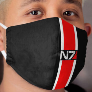 mass effect n7,red Cloth Face Mask