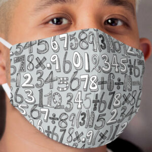 math doodle silver Cloth Face Mask