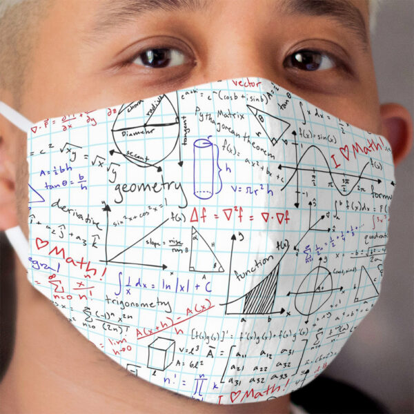 Math Homework Cloth Face Mask Chief Tshirt