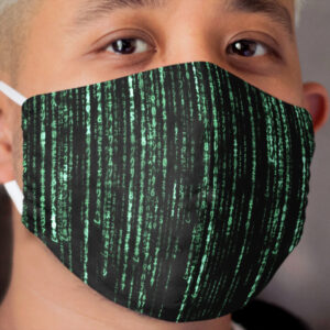 Matrix code pattern Cloth Face Mask
