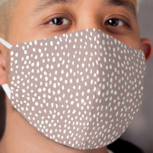 Mauve Dalmatian Print Cloth Face Mask