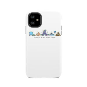 Meet Me At My Happy Place Vector Orlando Theme Park Illustration Design - Tough Phone Case