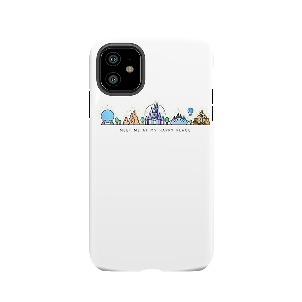 Meet Me At My Happy Place Vector Orlando Theme Park Illustration Design - Tough Phone Case