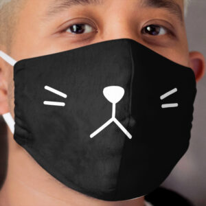 Meh Kitty Black Cloth Face Mask