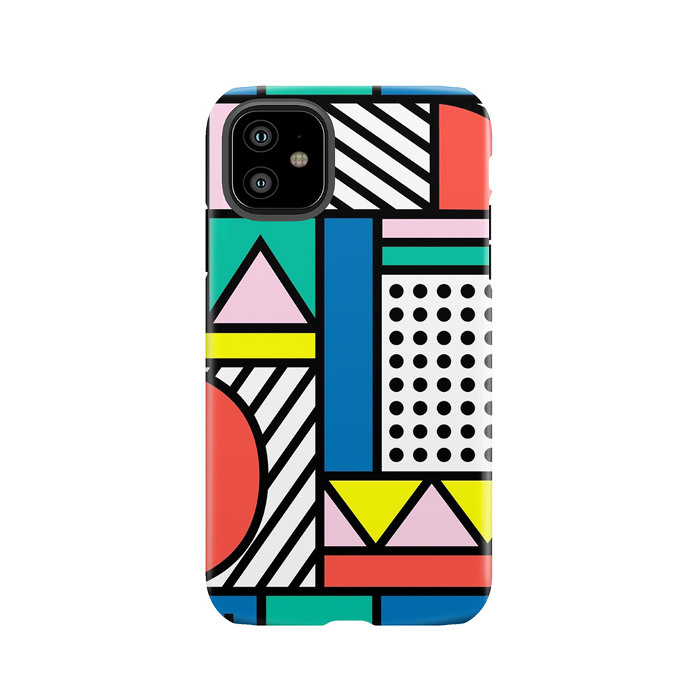 Memphis Color Block Tough Phone Case