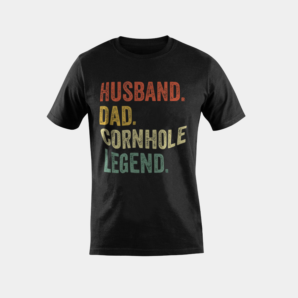 Mens Cornhole Shirt Vintage Funny Gift Husband Dad Legend T-Shirt