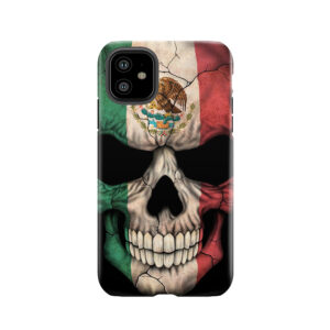 Mexican Flag Skull Tough Phone Case