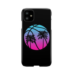 Miami Vice Basketball - Black Phone Case