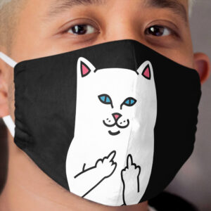 Middle finger cat Cloth Face Mask