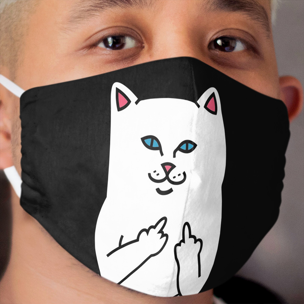 Middle finger cat Cloth Face Mask