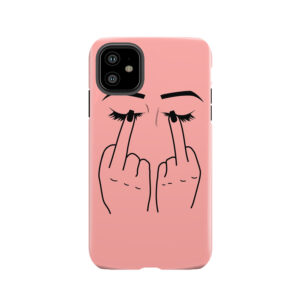 Middle Finger/Eyes Tough Phone Case