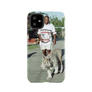 Mike Tyson Walking His Tiger On A Lead Tough Phone Case