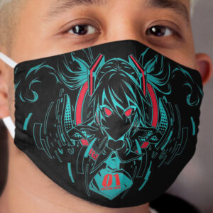 Miku Digital Diva Cloth Face Mask