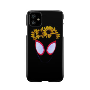 Miles Morales With Sunflower Crown - Into The Spiderverse Phone Case