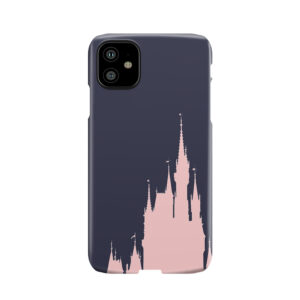 Millenial Pink Magic Castle Silhouette Dark Blue Phone Case
