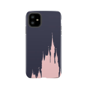Millenial Pink Magic Castle Silhouette Dark Blue Tough Phone Case