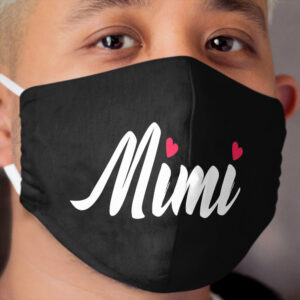 Mimi Love Hearts Cute Gift for Best Grandma Ever Blessed with GrandKids Cloth Face Mask
