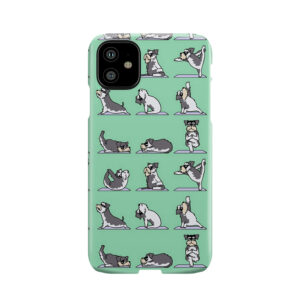 Miniature Schnauzer Yoga Phone Case