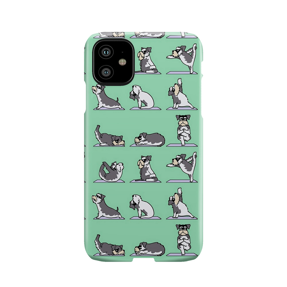 Miniature Schnauzer Yoga Phone Case