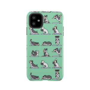 Miniature Schnauzer Yoga Tough Phone Case