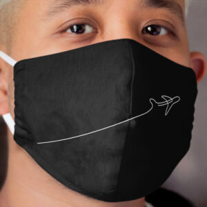 Minimalist line with airplane design Cloth Face Mask