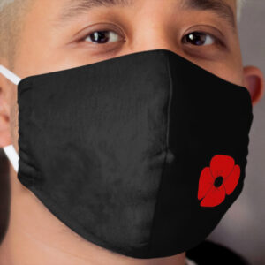 Minimalist Remembrance Day red poppy Cloth Face Mask