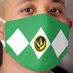 MMPR Green Ranger With Coin Cloth Face Mask