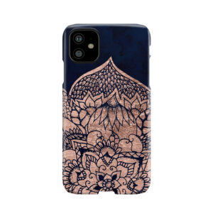Modern Boho Rose Gold Floral Mandala Watercolor Phone Case