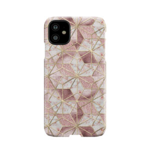 Modern Rose Gold Geometric Star Flower Pattern Phone Case
