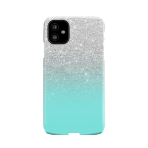 Modern Silver Glitter Ombre Teal Ocean Phone Case