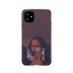 Mona Lisa Sucking Lollipop Tough Phone Case