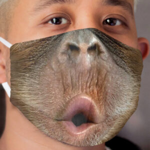 Monkey mask screaming | Funny monkey mask | Chimpanzeemask | Funny monkey face mask | Forestanimal mask | Cloth Face Mask