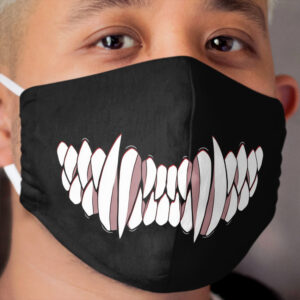 Monster Fangs Teeth Cloth Face Mask