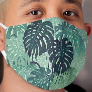 Monstera Melt (in Green) Cloth Face Mask
